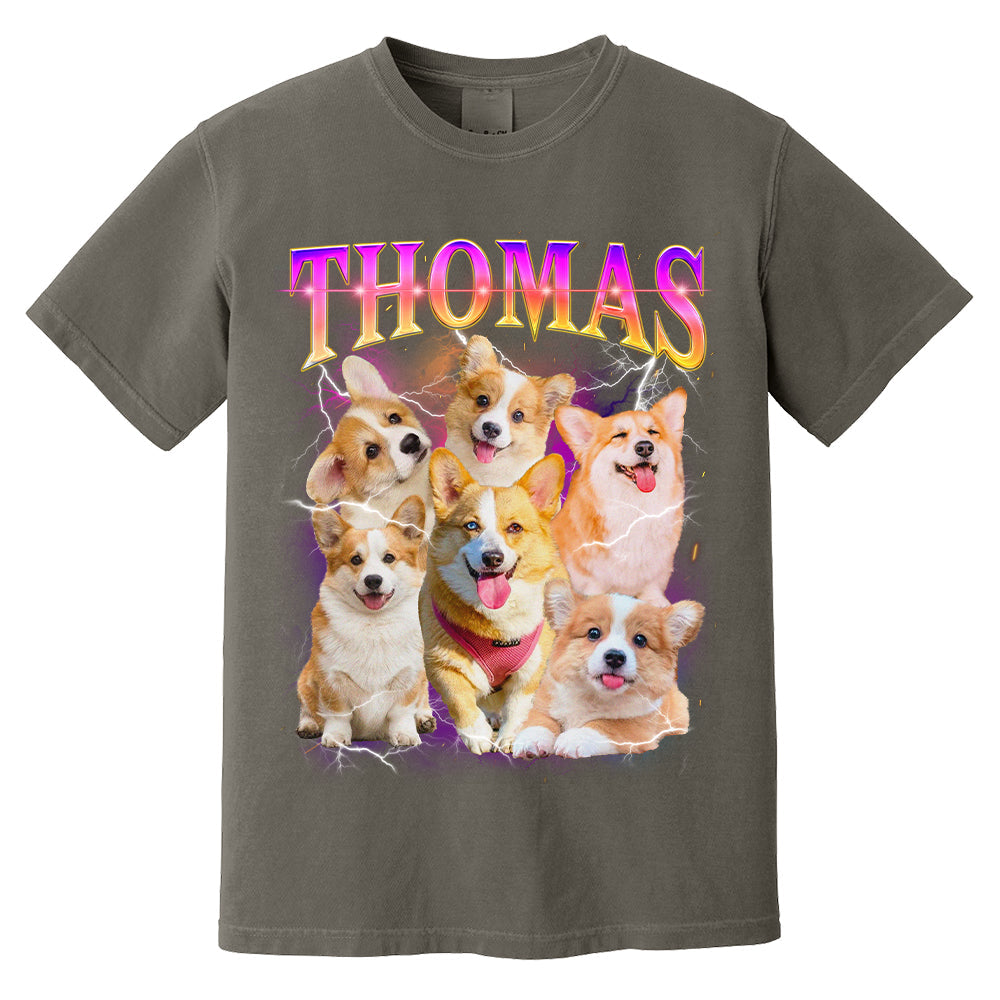 Custom Comfort Colors Dog Shirt, Custom Photo Vintage Graphic 90s T-shirt, Custom Photo Shirt, Custom Your Own Bootleg Idea Here, Insert Your Design