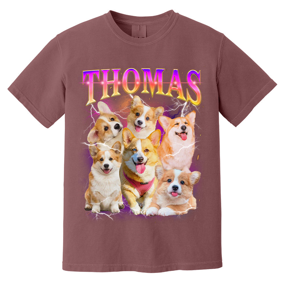 Custom Comfort Colors Dog Shirt, Custom Photo Vintage Graphic 90s T-shirt, Custom Photo Shirt, Custom Your Own Bootleg Idea Here, Insert Your Design