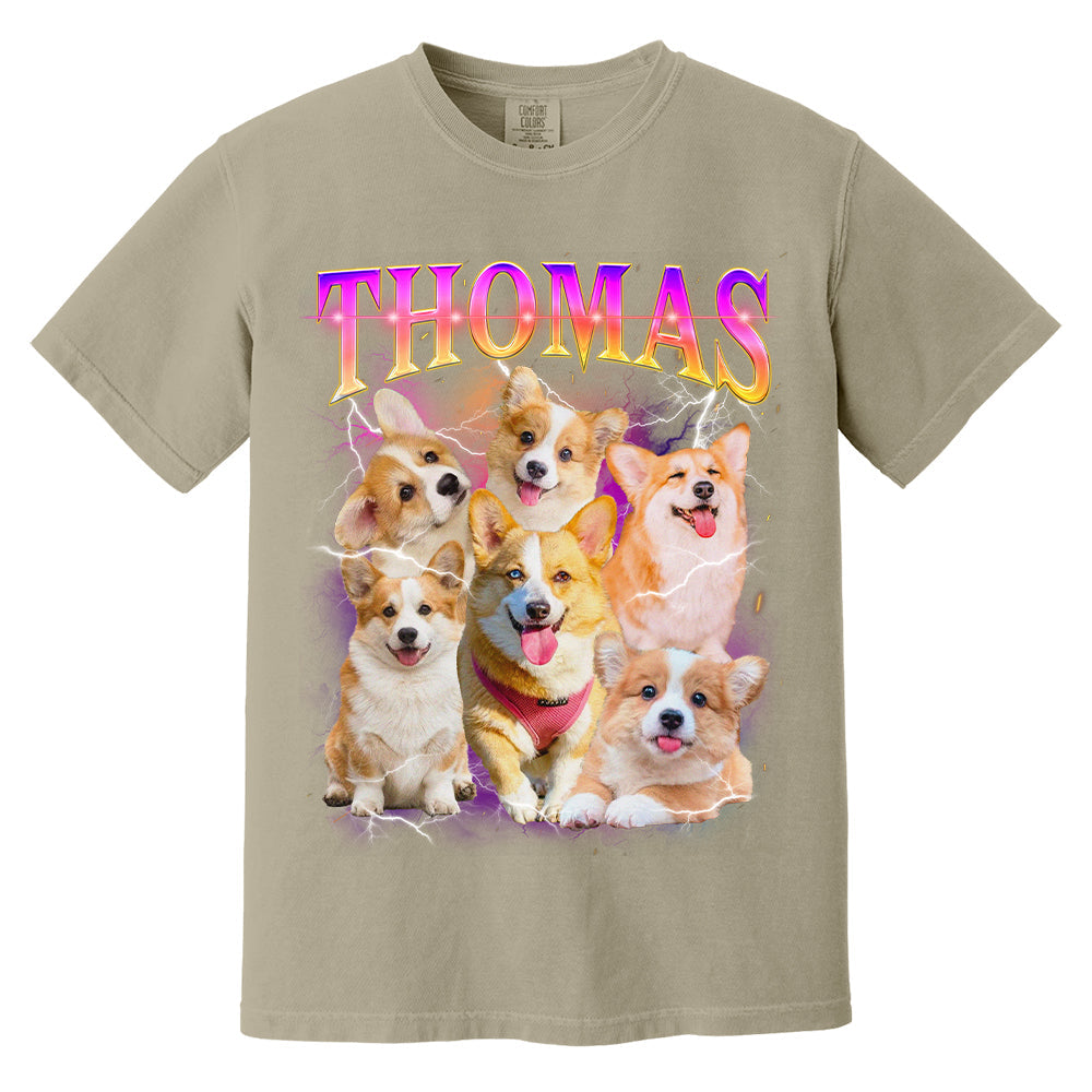 Custom Comfort Colors Dog Shirt, Custom Photo Vintage Graphic 90s T-shirt, Custom Photo Shirt, Custom Your Own Bootleg Idea Here, Insert Your Design