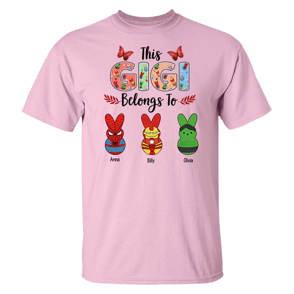 This NANA Belongs To - Cute Colorful Easter Shirt - Personalized Nickname Nana Gigi Mimi - Custom Kid Names NA04 Li29