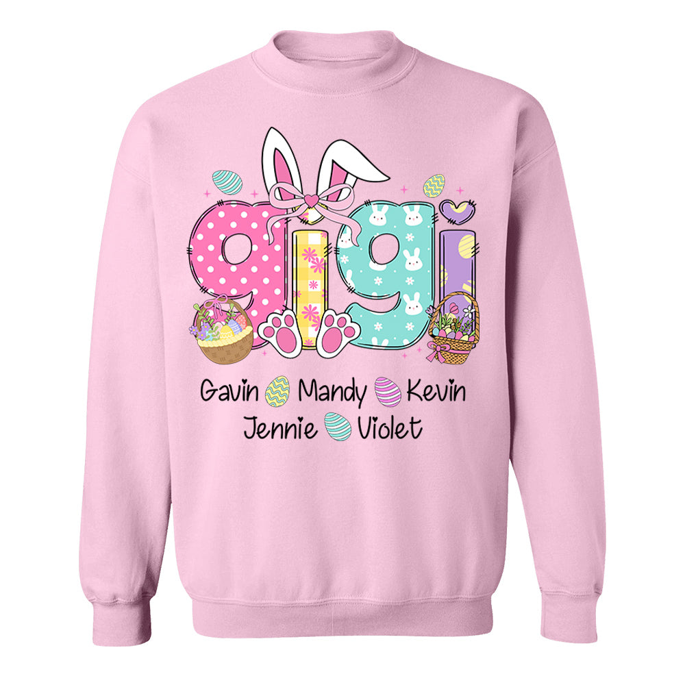 Custom Grandma Nickname With Kids Names Easter Shirt - N3005 Hn01