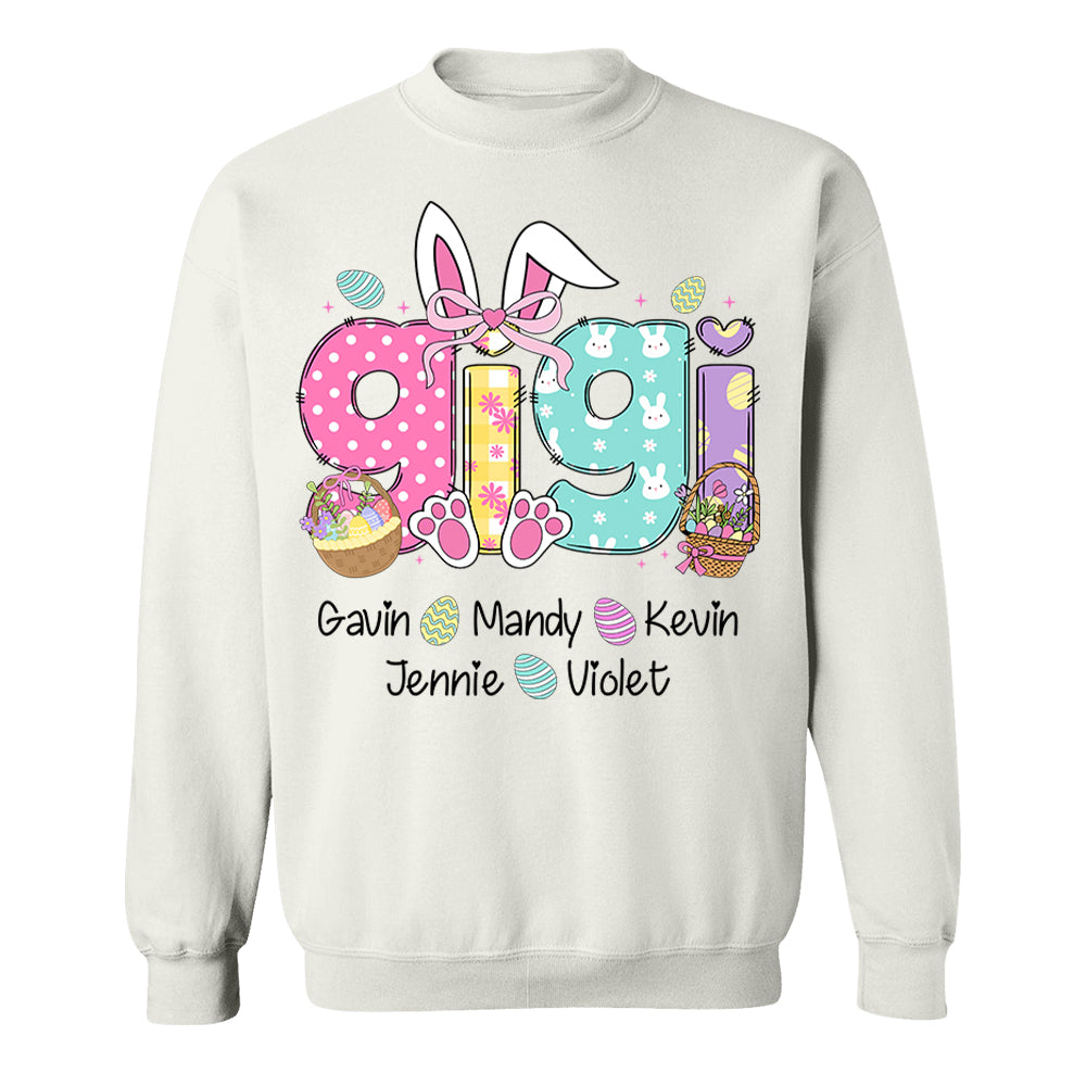 Custom Grandma Nickname With Kids Names Easter Shirt - N3005 Hn01