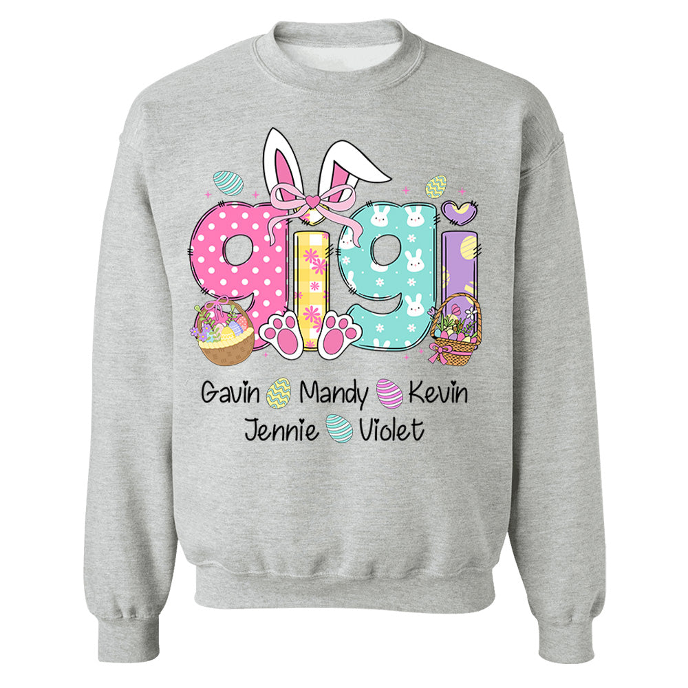 Custom Grandma Nickname With Kids Names Easter Shirt - N3005 Hn01