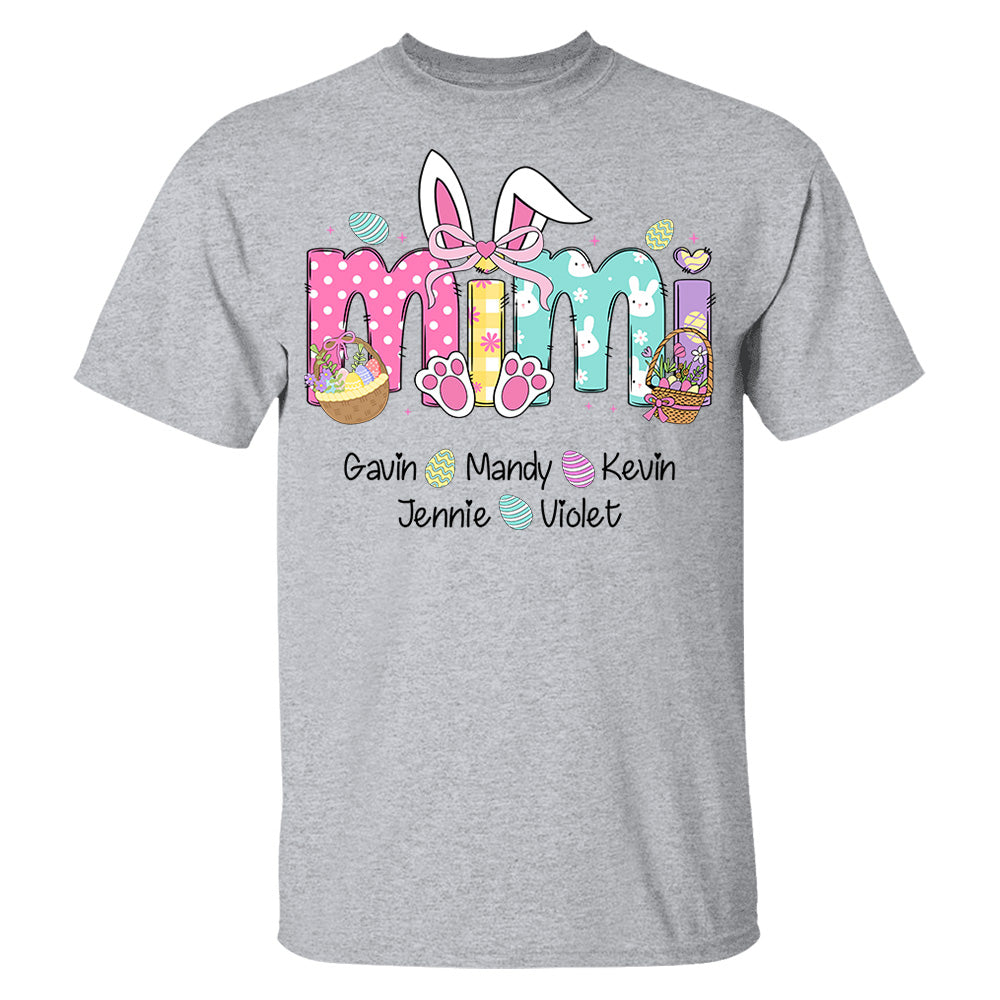 Custom Grandma Nickname With Kids Names Easter Shirt - N3005 Hn01