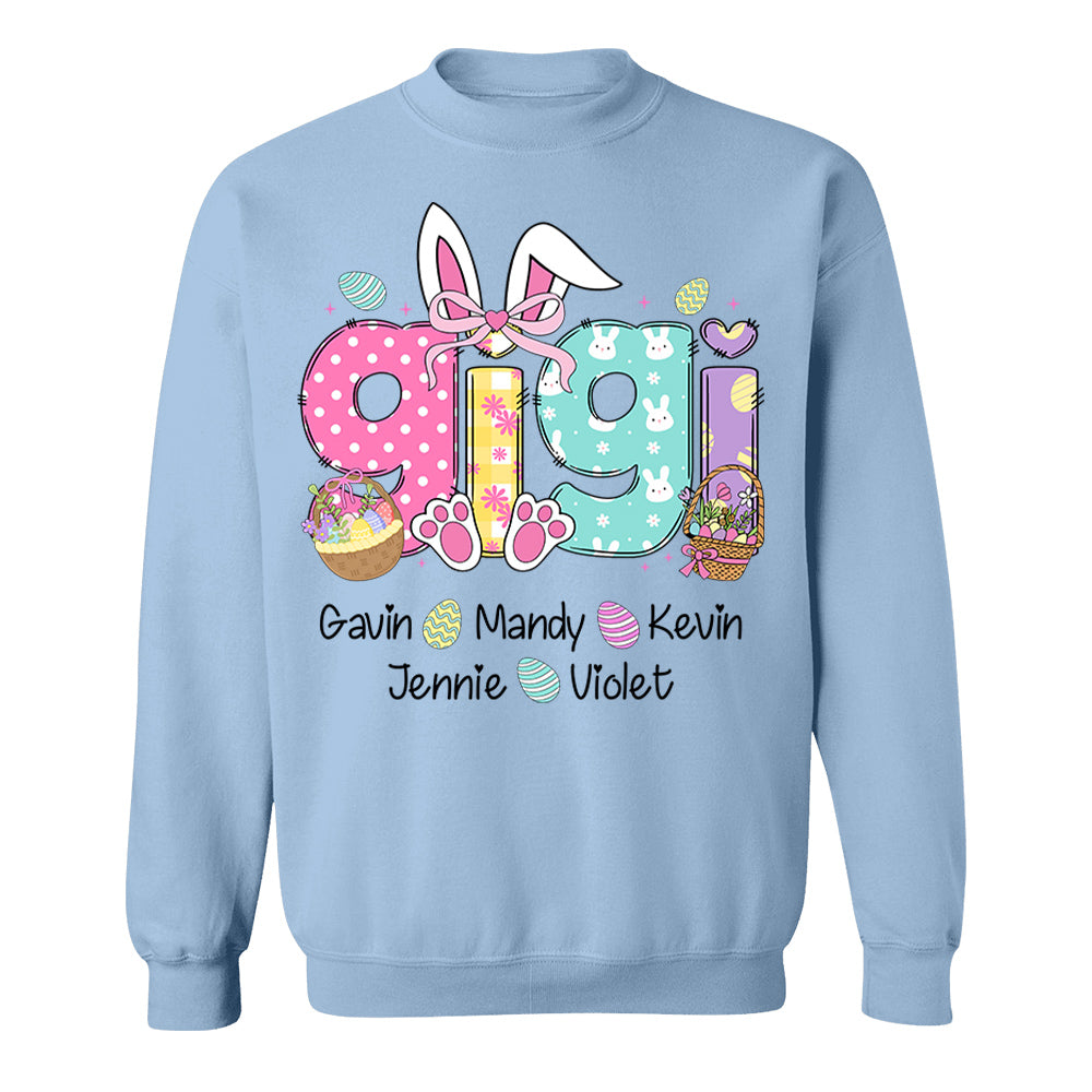 Custom Grandma Nickname With Kids Names Easter Shirt - N3005 Hn01