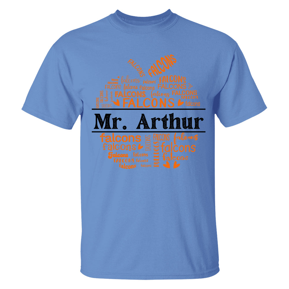 School Mascot Apple Shape Personalized Shirt Custom Gift For Teacher