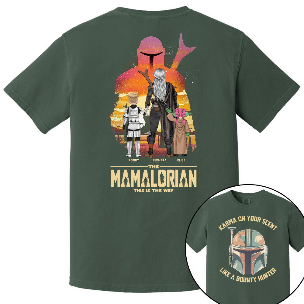 Karma's On Your Scent Like Bounty Hunter, The Mandalorian This Is The Way - Personalized Shirt For Mom Pt99