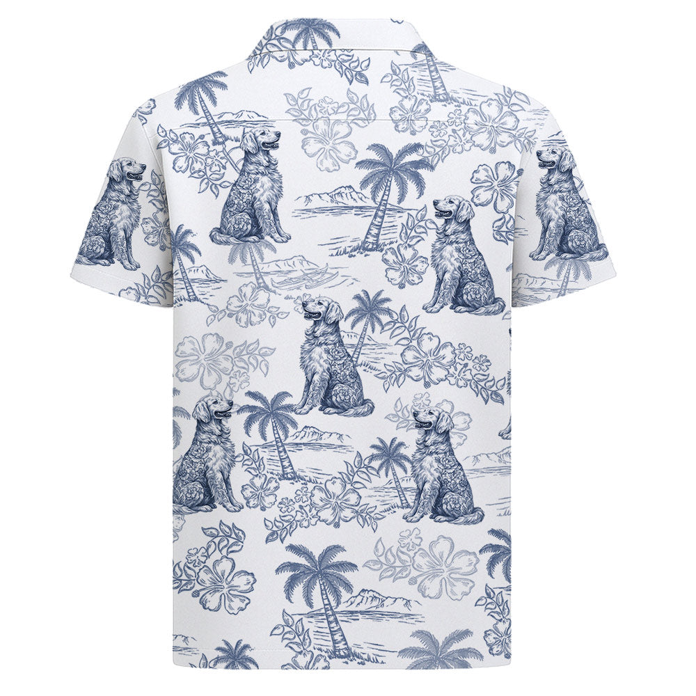 Personalized Hawaiian Shirt, Dog Lovers Toile De Jouy Style, Custom Dog Breeds T1807 Do99