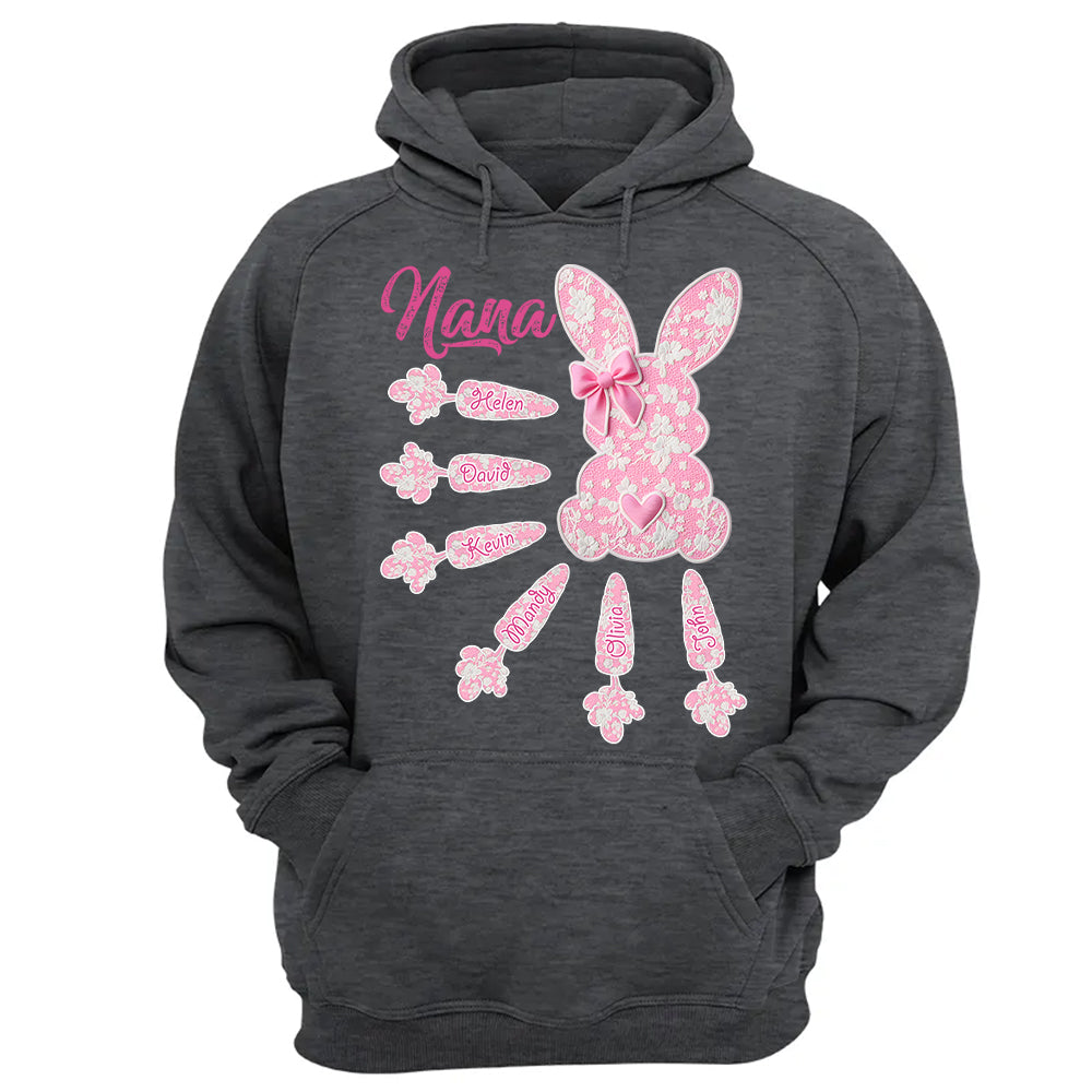 Grandma Easter Bunny Shirt - Personalized Shirt For Nana Mimi Gigi - Custom Carrots Kids NA04 Hn01