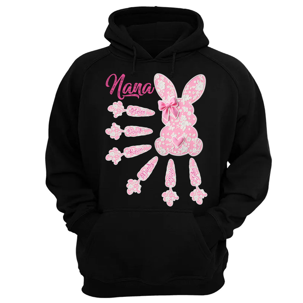 Grandma Easter Bunny Shirt - Personalized Shirt For Nana Mimi Gigi - Custom Carrots Kids NA04 Hn01