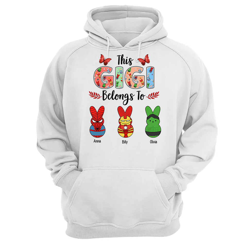 This NANA Belongs To - Cute Colorful Easter Shirt - Personalized Nickname Nana Gigi Mimi - Custom Kid Names NA04 Li29