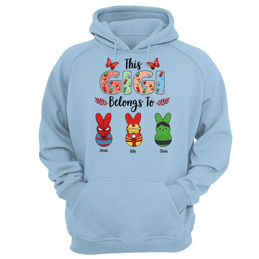 This NANA Belongs To - Cute Colorful Easter Shirt - Personalized Nickname Nana Gigi Mimi - Custom Kid Names NA04 Li29