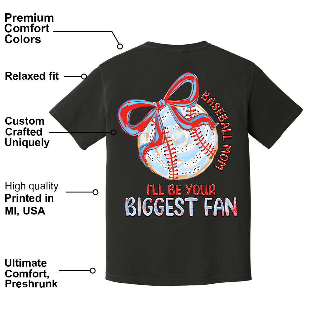 I'll Be Your Biggest Fan - Baseball Mom Shirt, Personalized Baseball Shirt, Gift For Baseball Lover A2110 Li29