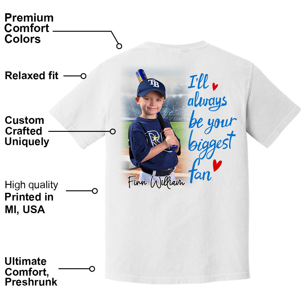 I'll Be Your Biggest Fan, Custom Photo Baseball Shirt, Baseball Mom Shirt A2110 Pt99