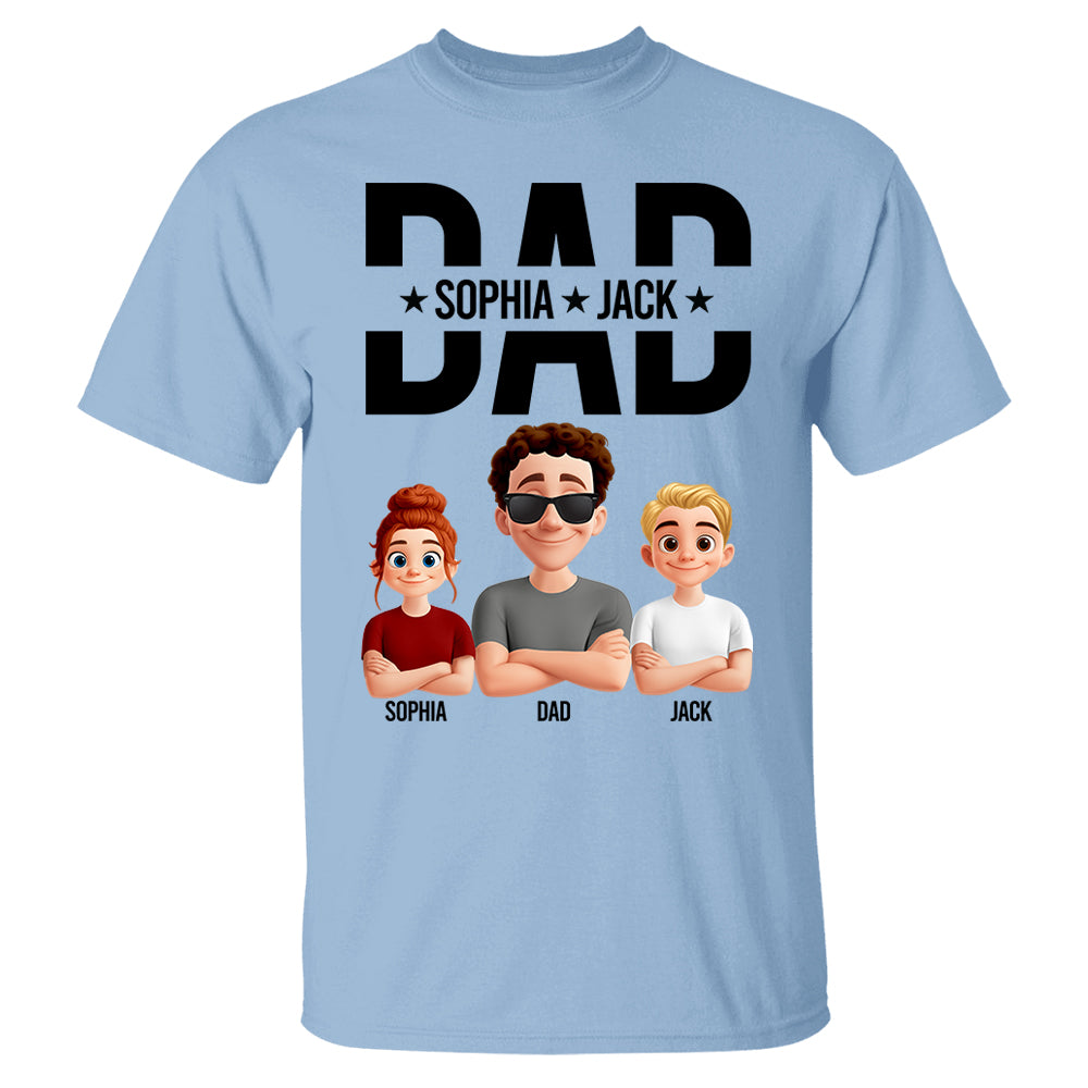 Personalized Shirt For Dad Husband Grandpa - Custom Animation Clipart NA04 Pt99