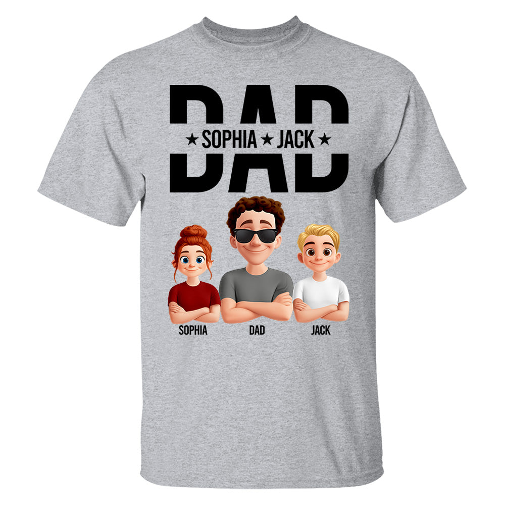 Personalized Shirt For Dad Husband Grandpa - Custom Animation Clipart NA04 Pt99