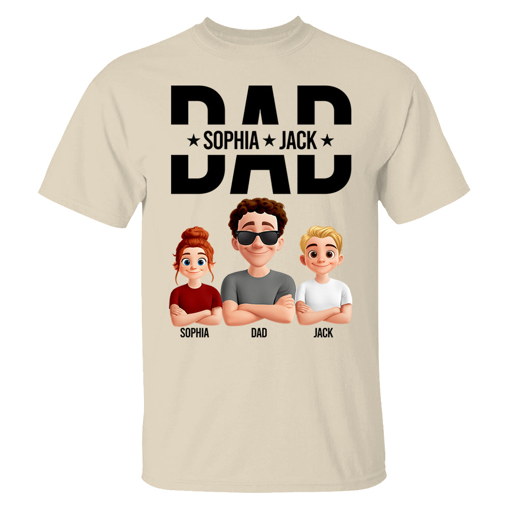Personalized Shirt For Dad Husband Grandpa - Custom Animation Clipart NA04 Pt99