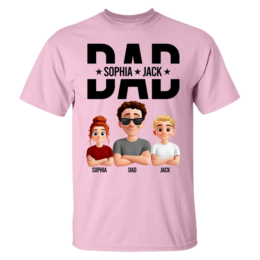 Personalized Shirt For Dad Husband Grandpa - Custom Animation Clipart NA04 Pt99