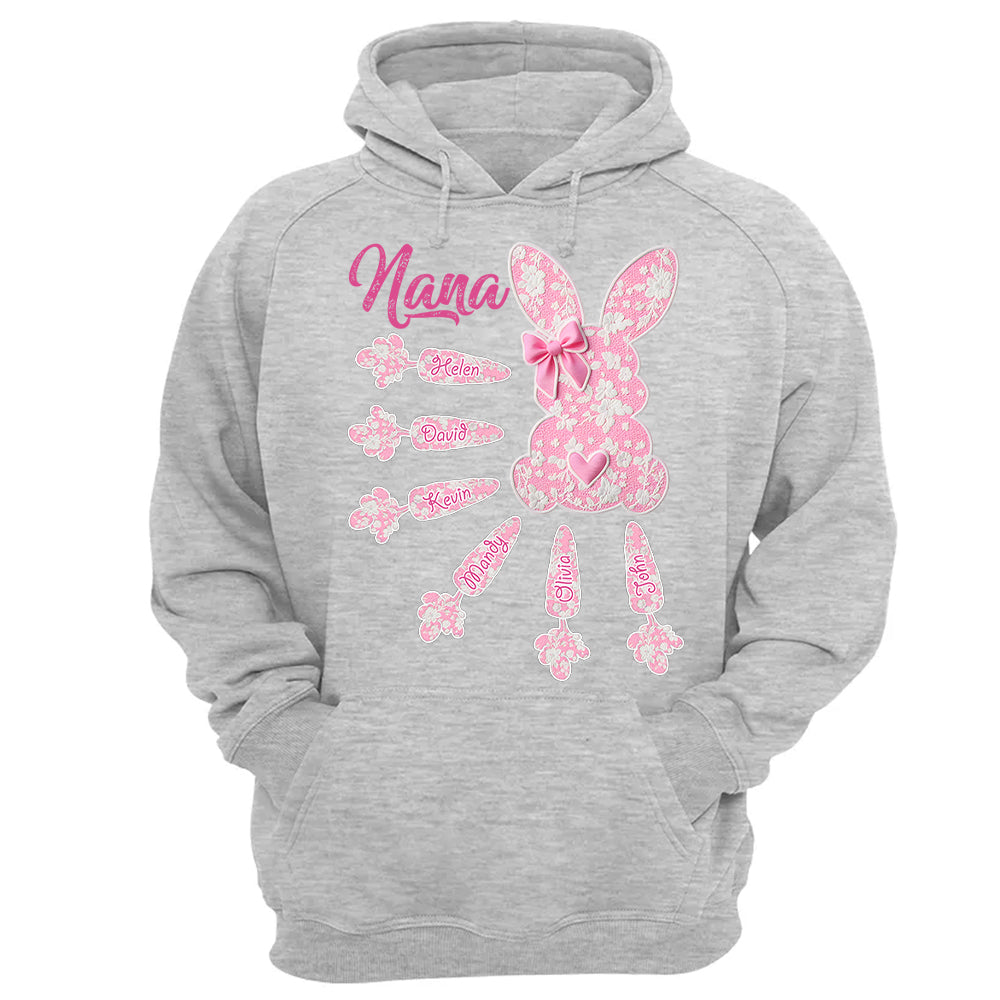 Grandma Easter Bunny Shirt - Personalized Shirt For Nana Mimi Gigi - Custom Carrots Kids NA04 Hn01