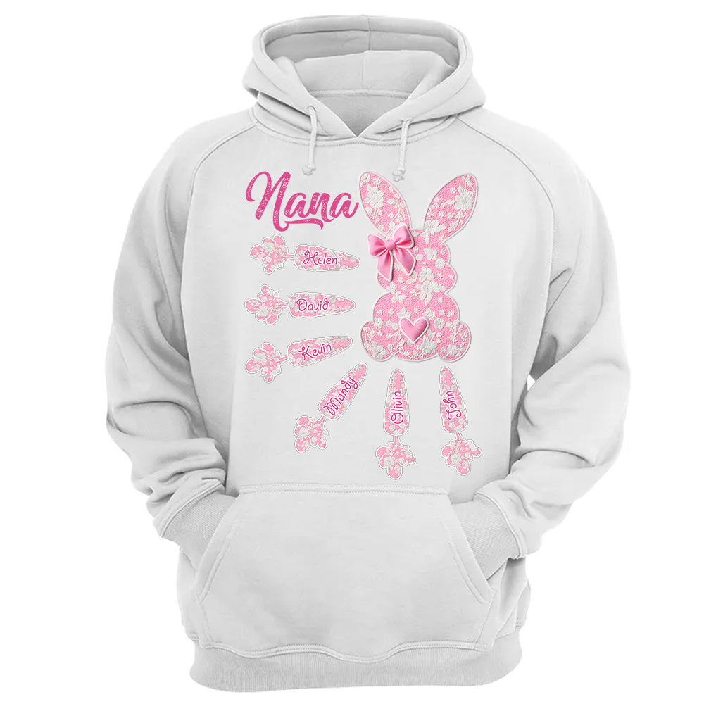 Grandma Easter Bunny Shirt - Personalized Shirt For Nana Mimi Gigi - Custom Carrots Kids NA04 Hn01