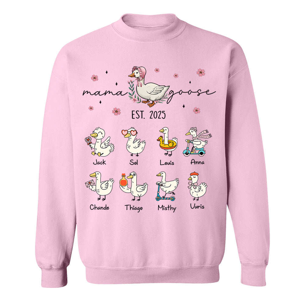Mama Goose, Mama Silly Goose Shirt - Personalized Vintage Mama Goose Shirt Tu24