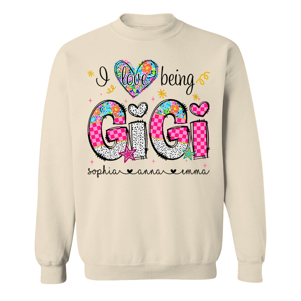 I Love Being Gigi - Personalized Shirt For Grandma - Custom Shirt Mother's Day NA04 Do99