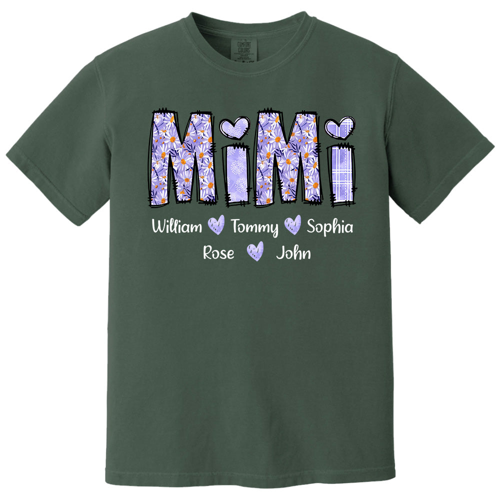 Mimi Purple Daisy - Personalized Shirt For Grandma Pt99