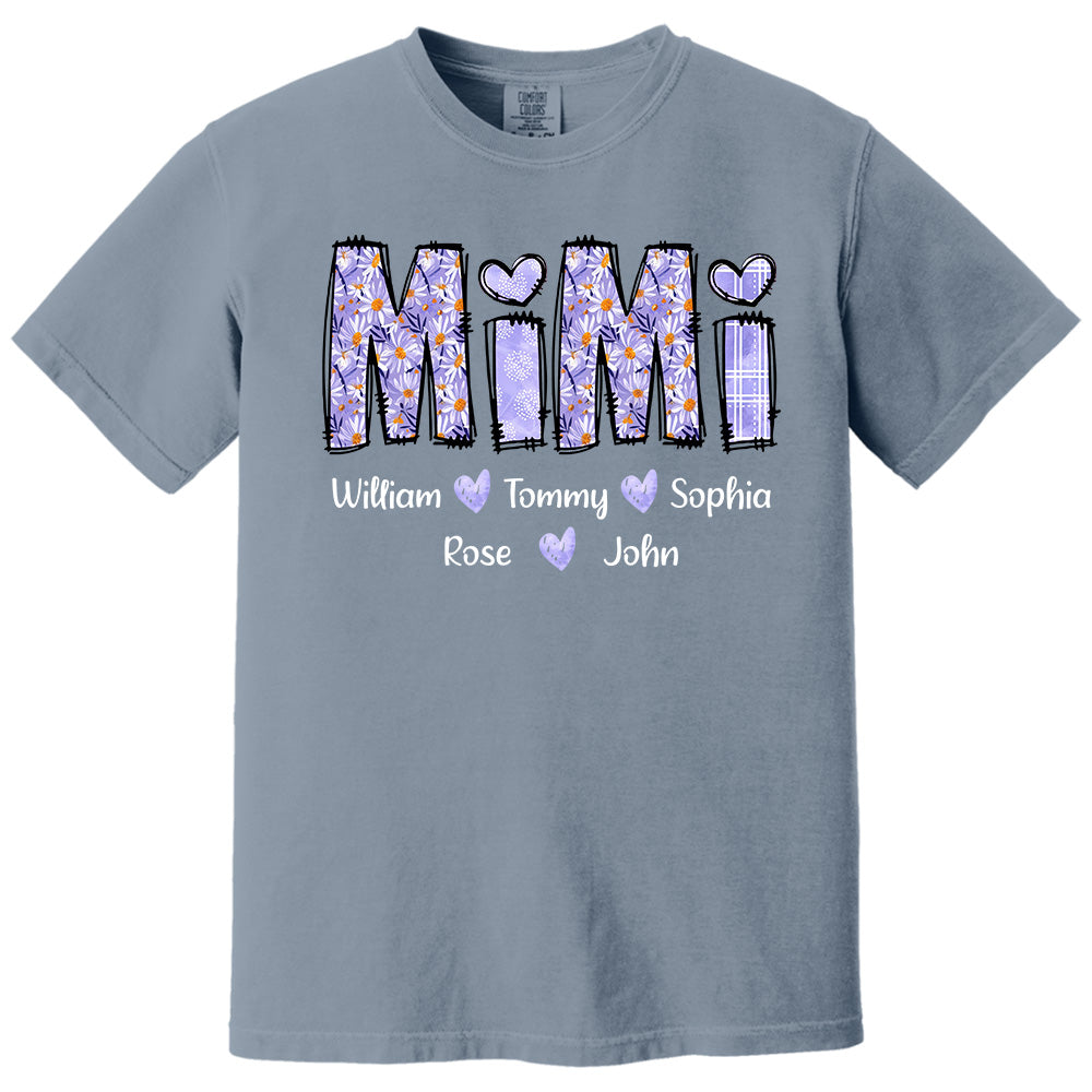 Mimi Purple Daisy - Personalized Shirt For Grandma Pt99