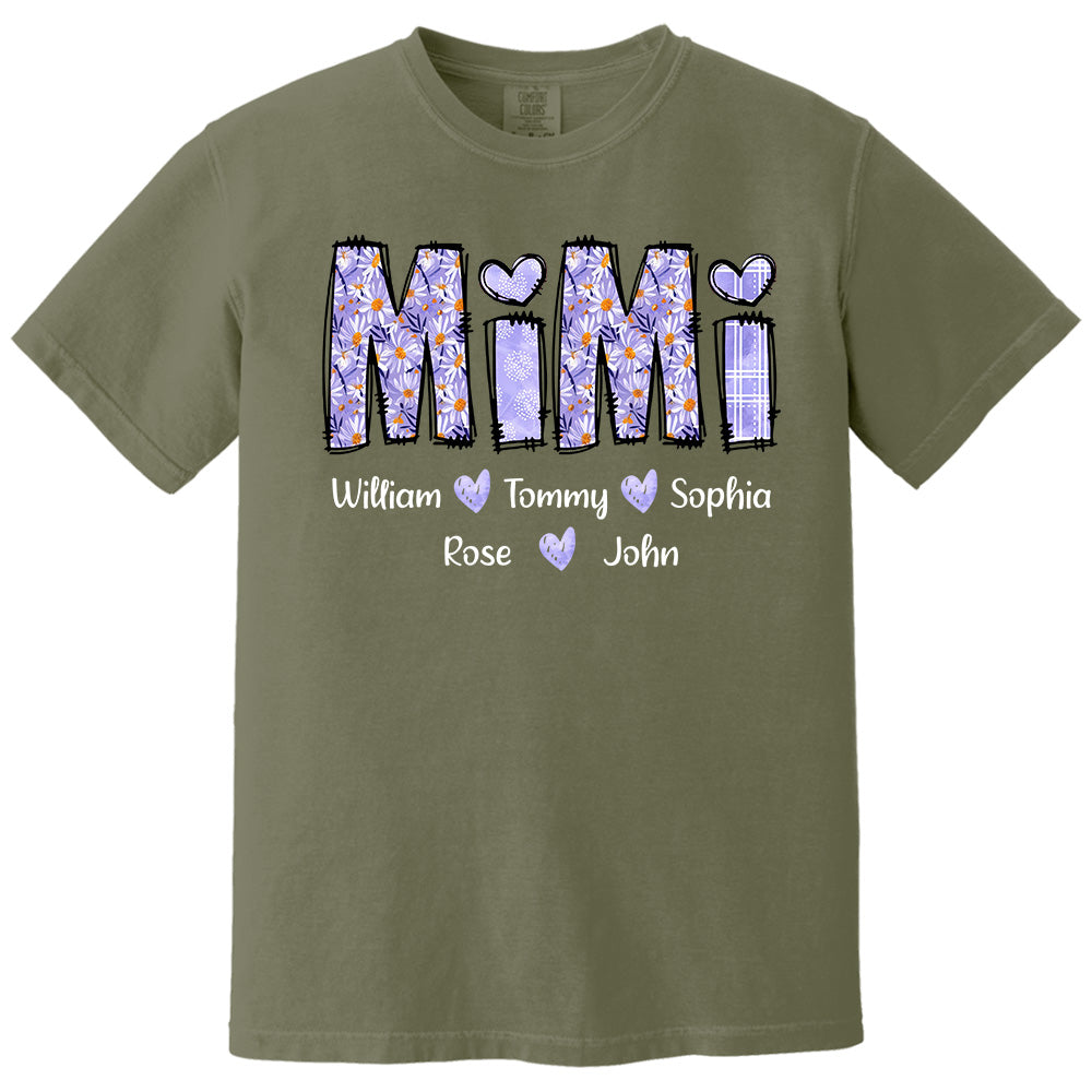 Mimi Purple Daisy - Personalized Shirt For Grandma Pt99