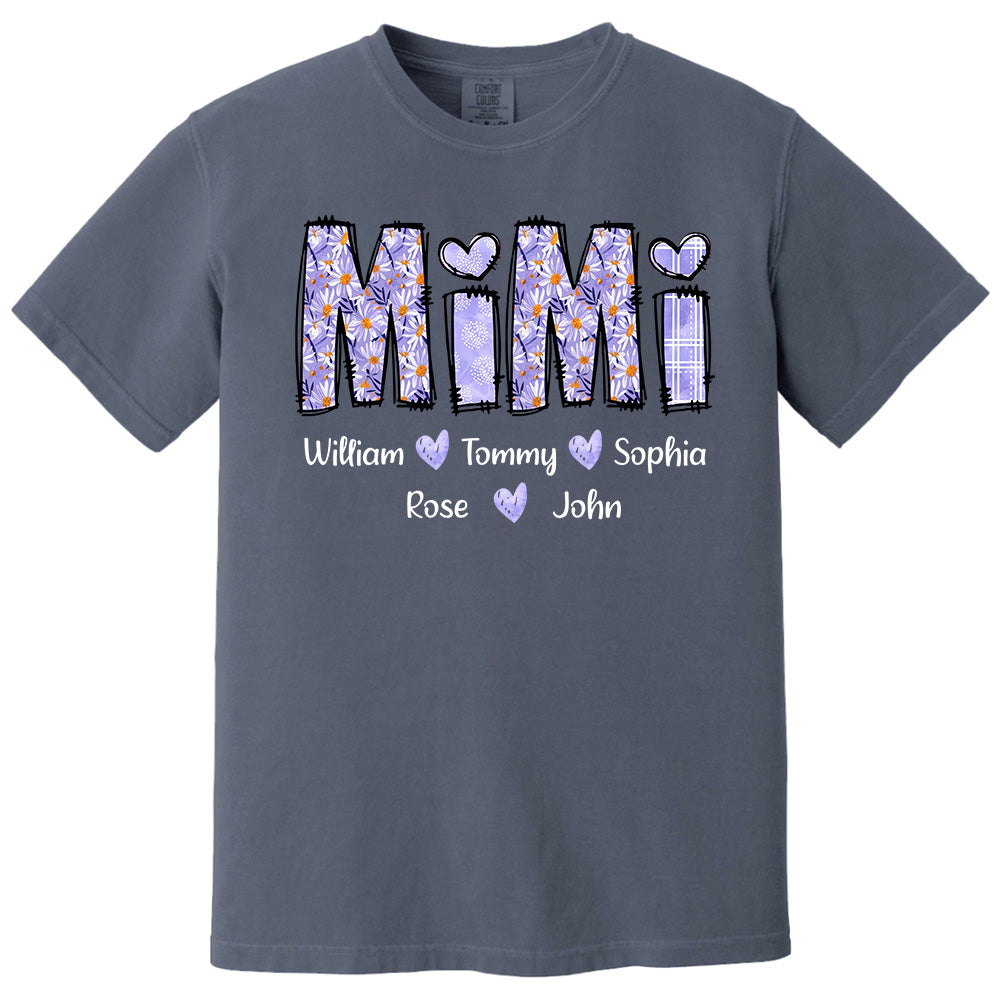 Mimi Purple Daisy - Personalized Shirt For Grandma Pt99