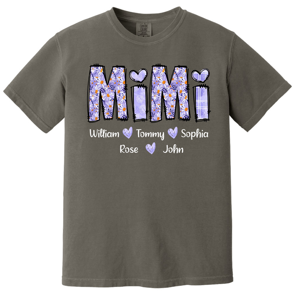 Mimi Purple Daisy - Personalized Shirt For Grandma Pt99