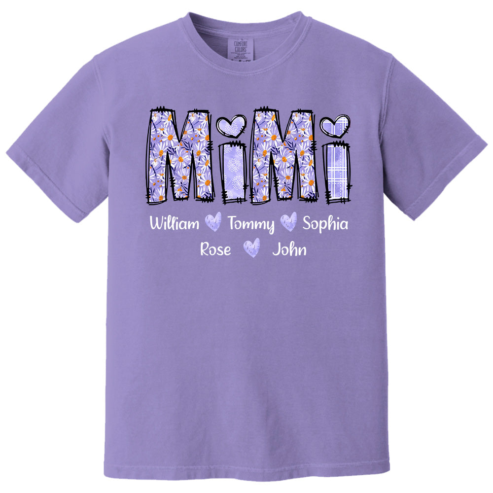 Mimi Purple Daisy - Personalized Shirt For Grandma Pt99