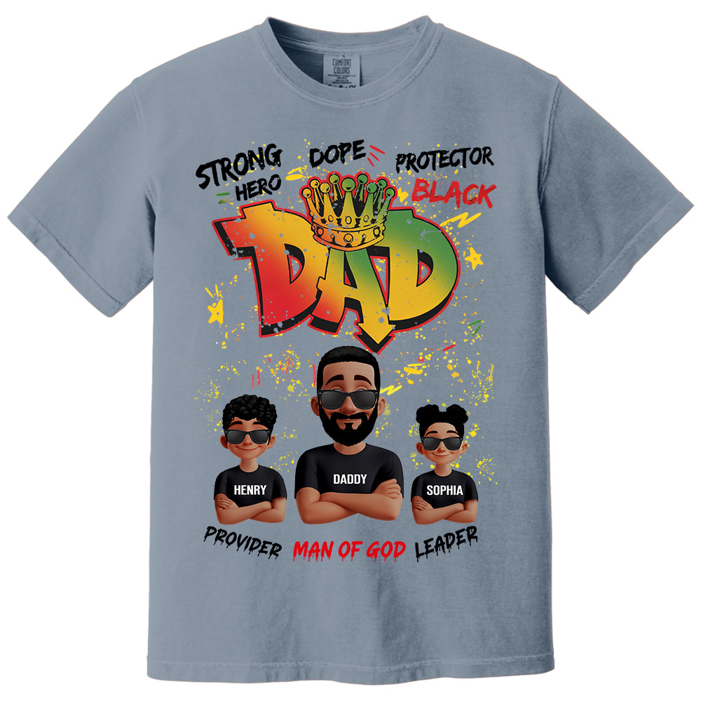 Dope Black Dad Hero, Personalized Shirt For Dad, Father's Day Gift T1807 Li29