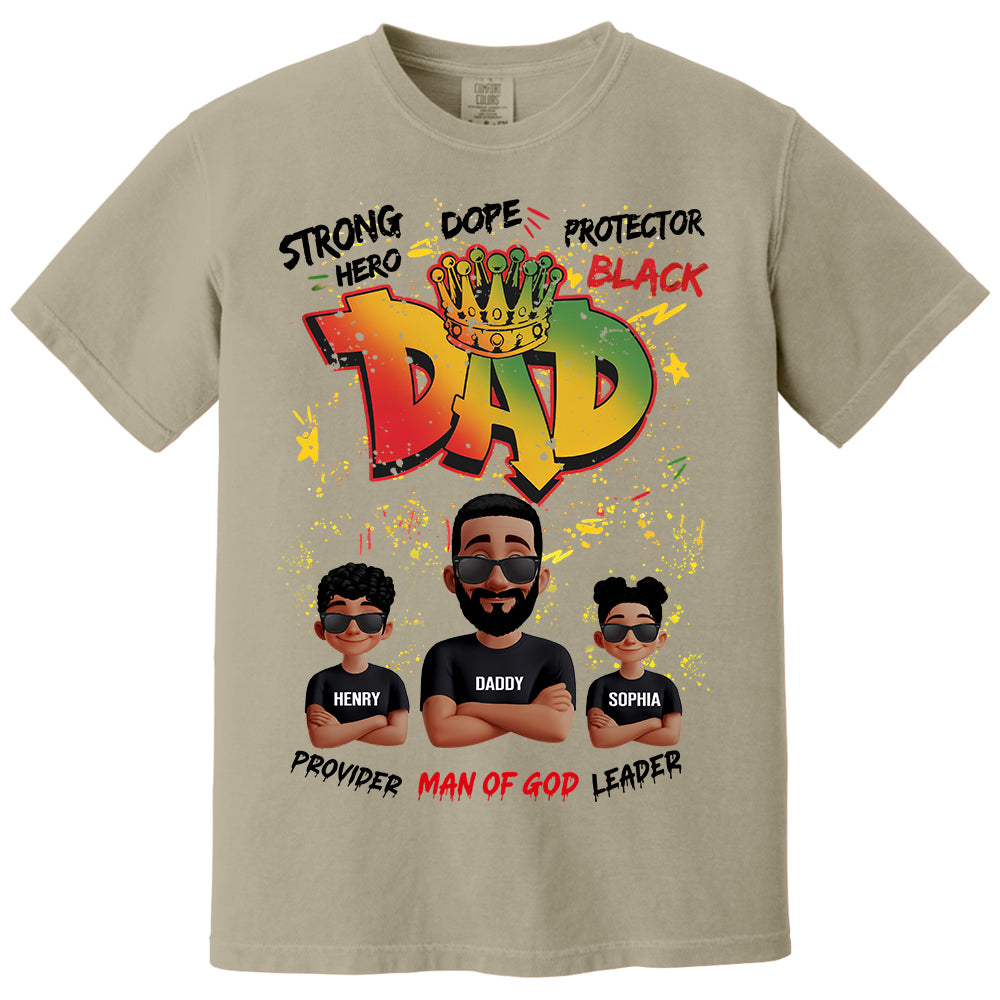 Dope Black Dad Hero, Personalized Shirt For Dad, Father's Day Gift T1807 Li29