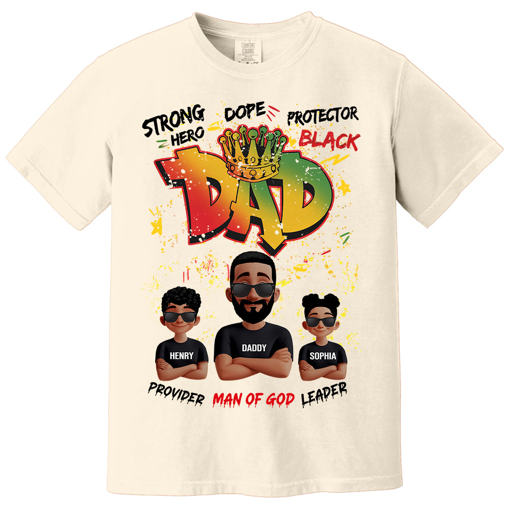 Dope Black Dad Hero, Personalized Shirt For Dad, Father's Day Gift T1807 Li29