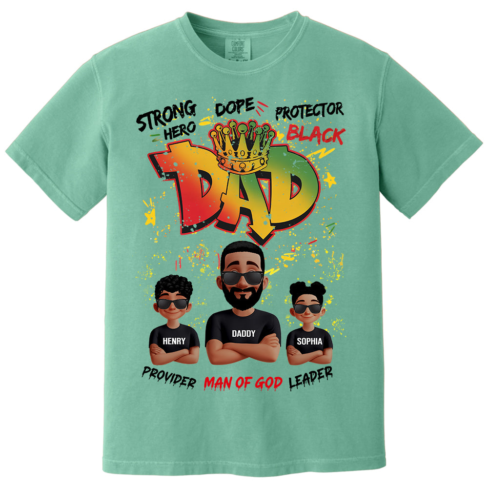 Dope Black Dad Hero, Personalized Shirt For Dad, Father's Day Gift T1807 Li29