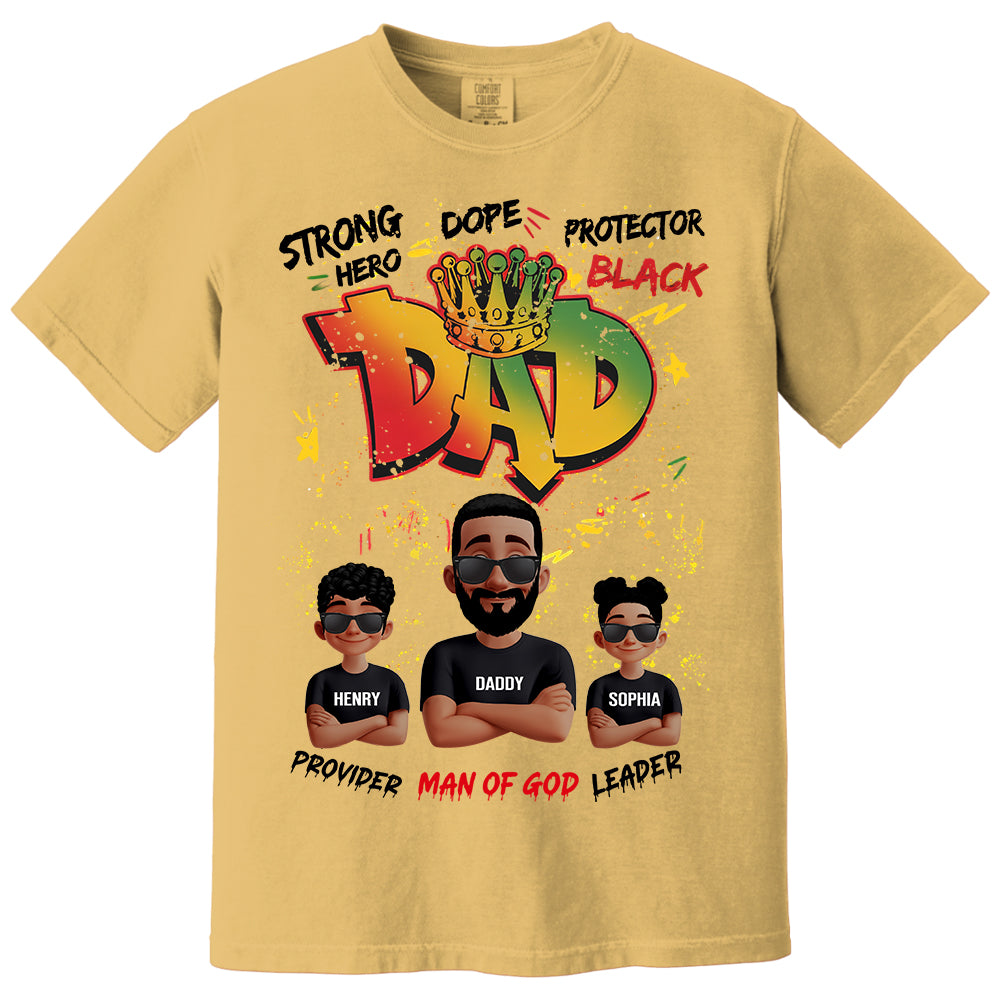 Dope Black Dad Hero, Personalized Shirt For Dad, Father's Day Gift T1807 Li29