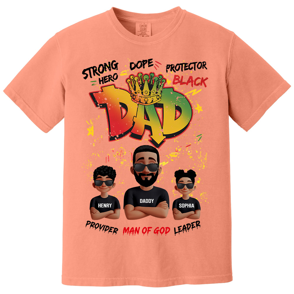 Dope Black Dad Hero, Personalized Shirt For Dad, Father's Day Gift T1807 Li29