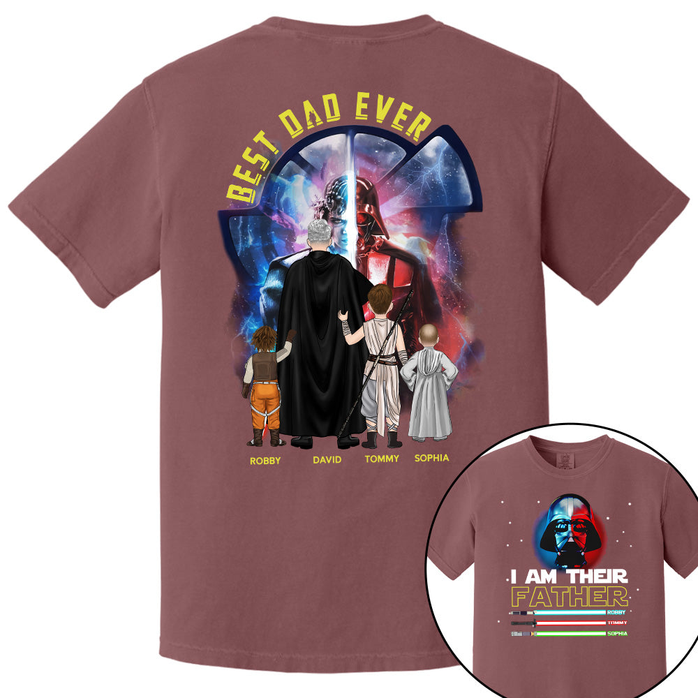 I Am Their Father - Personalized Shirt For Dad, Custom Kid Swords NA04 Pt99