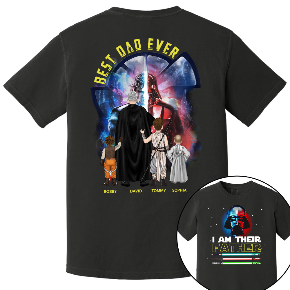 I Am Their Father - Personalized Shirt For Dad, Custom Kid Swords NA04 Pt99