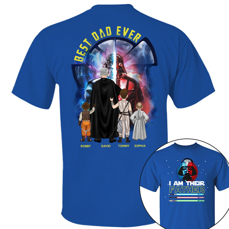 I Am Their Father - Personalized Shirt For Dad, Custom Kid Swords NA04 Pt99