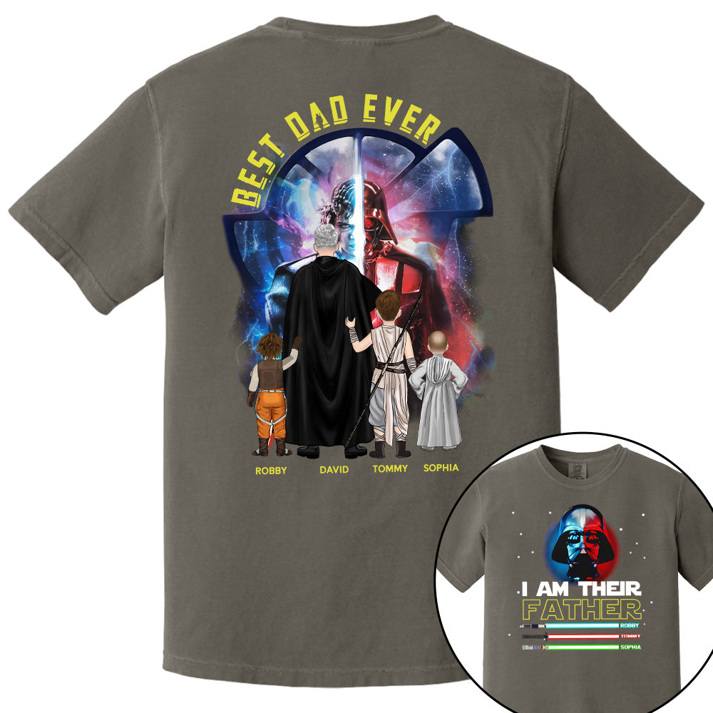 I Am Their Father - Personalized Shirt For Dad, Custom Kid Swords NA04 Pt99