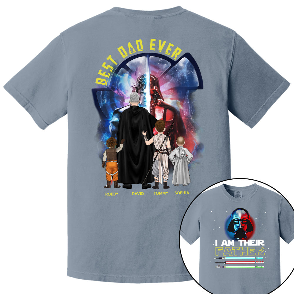I Am Their Father - Personalized Shirt For Dad, Custom Kid Swords NA04 Pt99