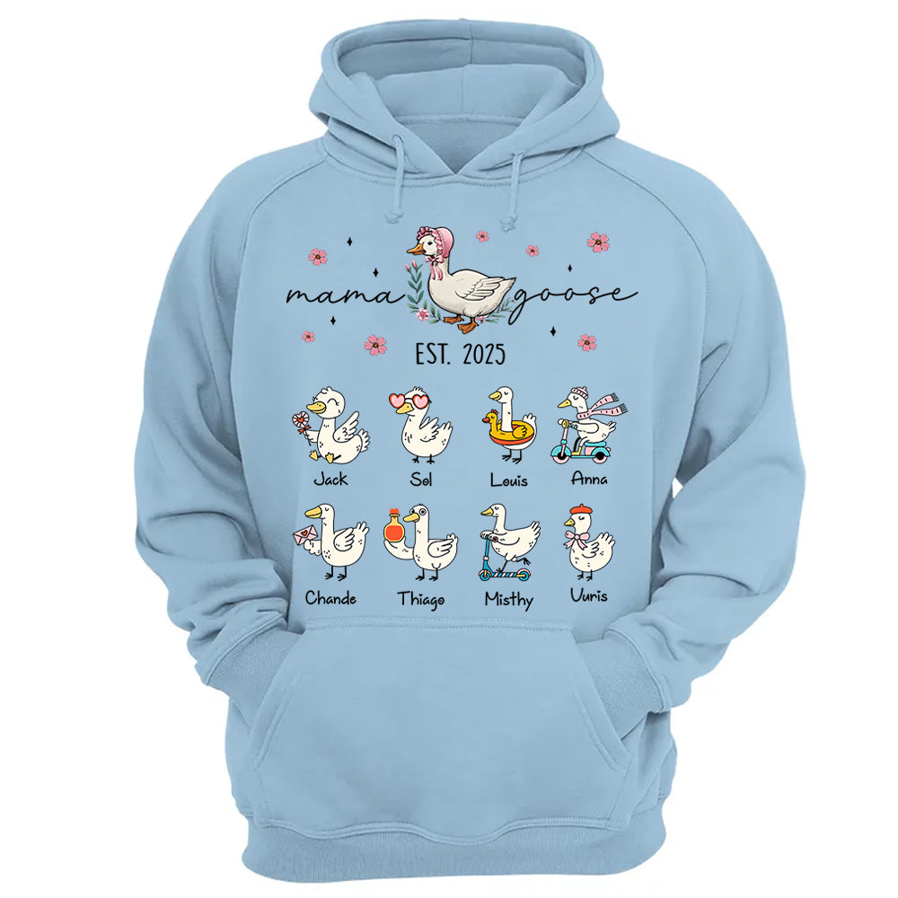 Mama Goose, Mama Silly Goose Shirt - Personalized Vintage Mama Goose Shirt Tu24