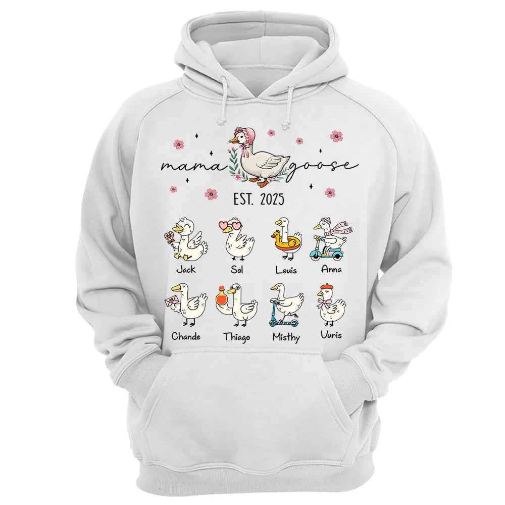 Mama Goose, Mama Silly Goose Shirt - Personalized Vintage Mama Goose Shirt Tu24