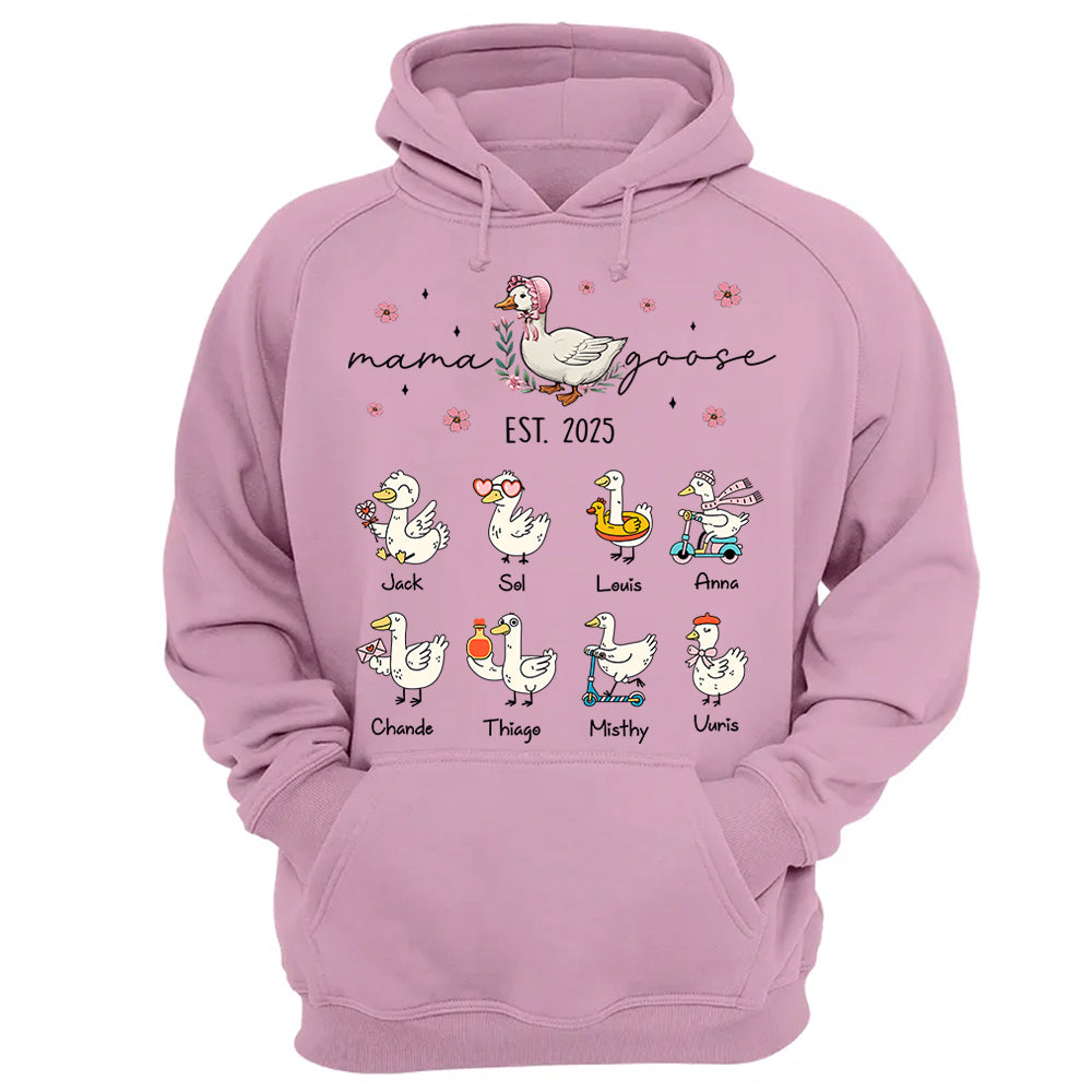 Mama Goose, Mama Silly Goose Shirt - Personalized Vintage Mama Goose Shirt Tu24