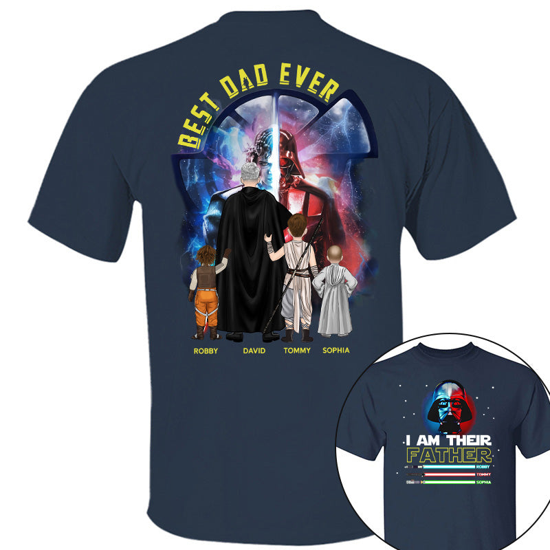 I Am Their Father - Personalized Shirt For Dad, Custom Kid Swords NA04 Pt99