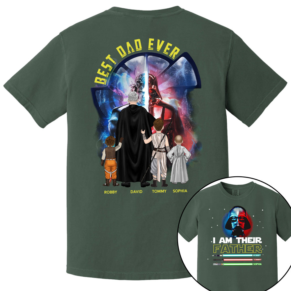 I Am Their Father - Personalized Shirt For Dad, Custom Kid Swords NA04 Pt99
