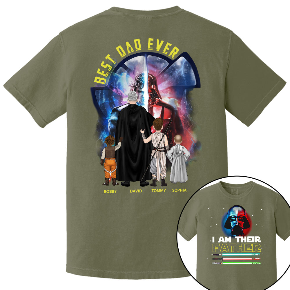 I Am Their Father - Personalized Shirt For Dad, Custom Kid Swords NA04 Pt99