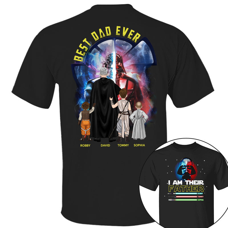 I Am Their Father - Personalized Shirt For Dad, Custom Kid Swords NA04 Pt99